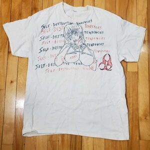 Hand-Drawn White Graphic T-Shirt | Unique Design